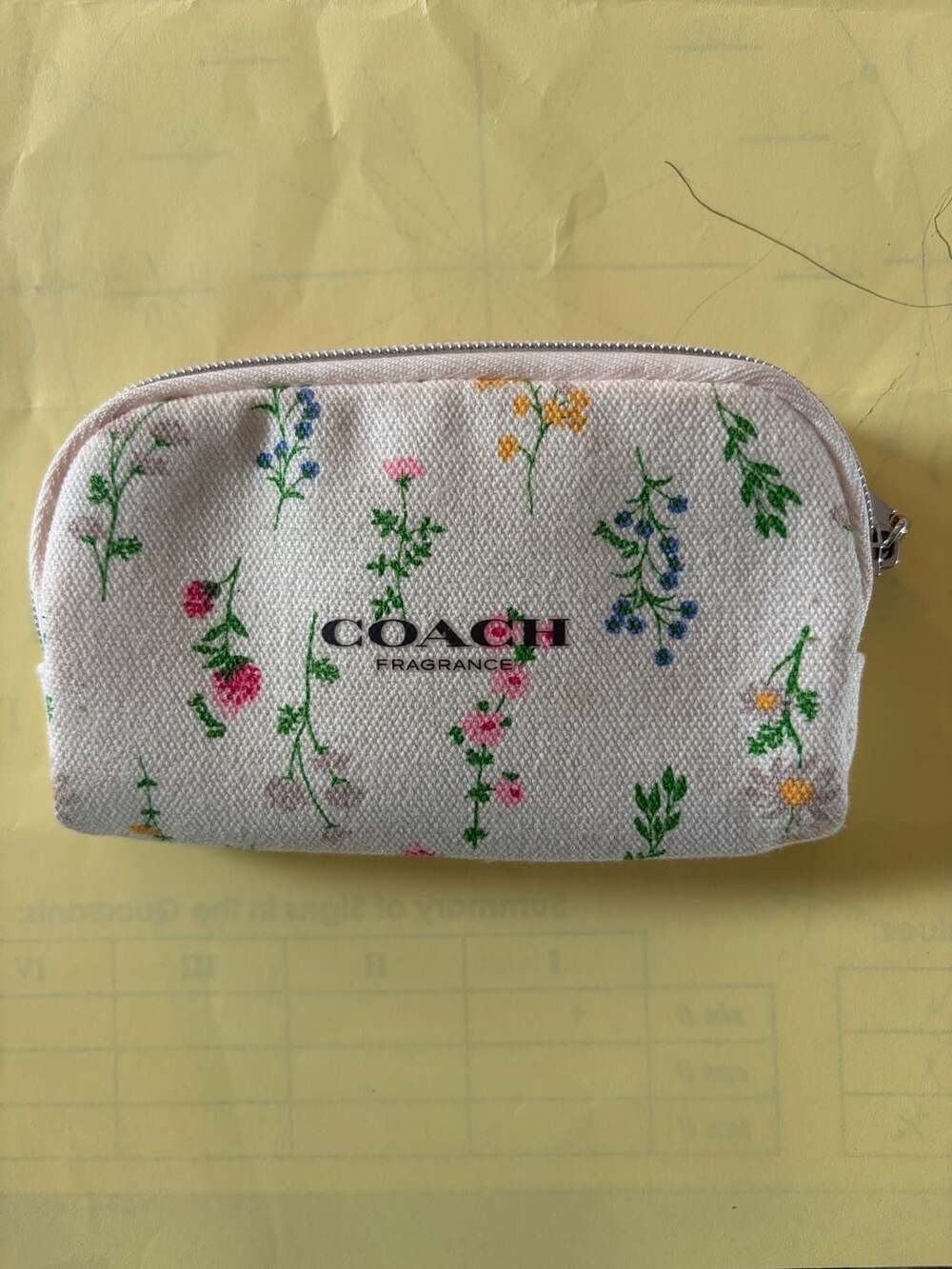 Coach Fragrance Floral Cosmetic Bag